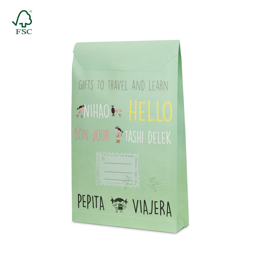 Bolsa Regalo Papel Saludos del mundo