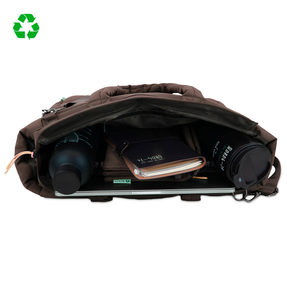 Pack DRD4-7R Marrón Totebag y monedero acolchados