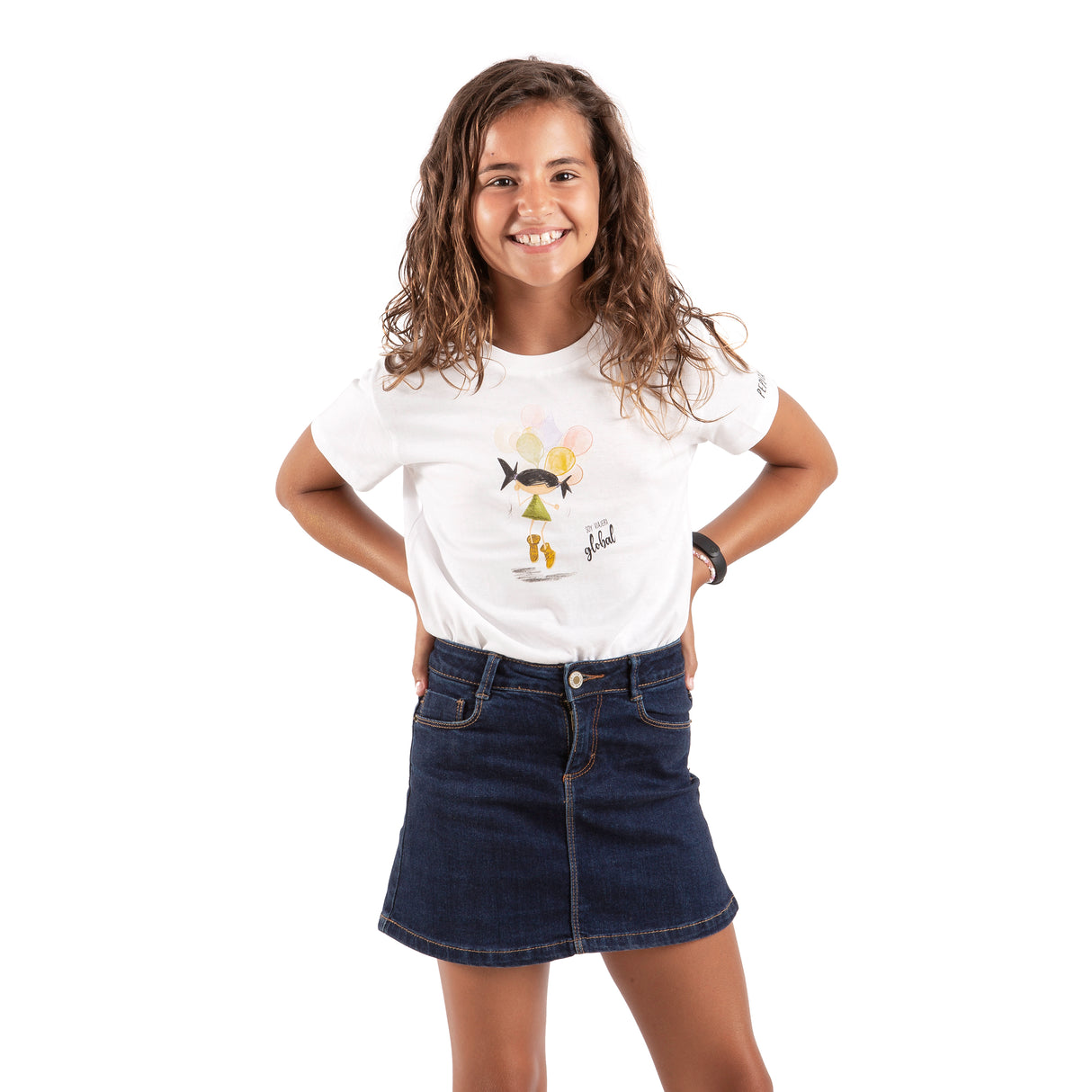 Camiseta Soy una viajera global infantil