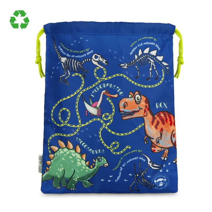 Bolsa de almuerzo reciclada Dinosaurios
