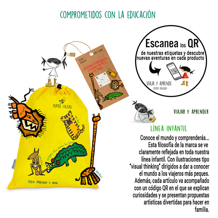 Mochila Blanda Saco Animales