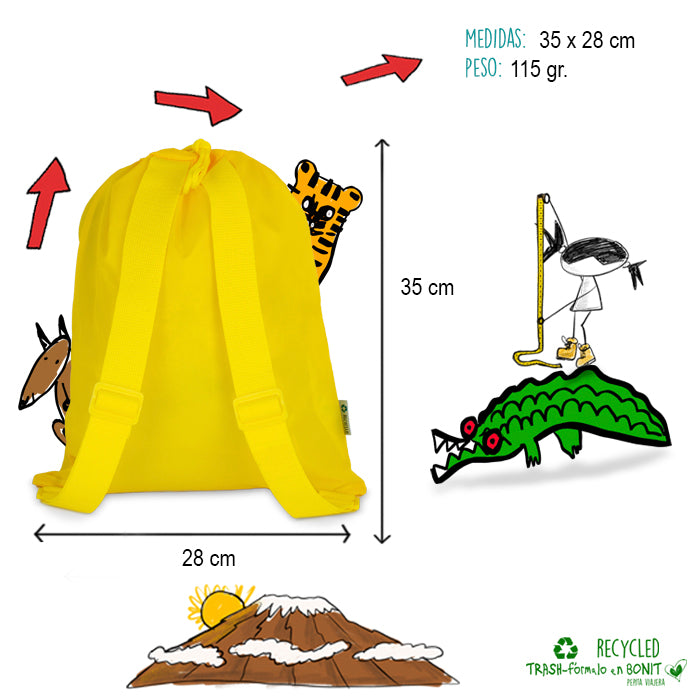 Mochila Blanda Saco Animales