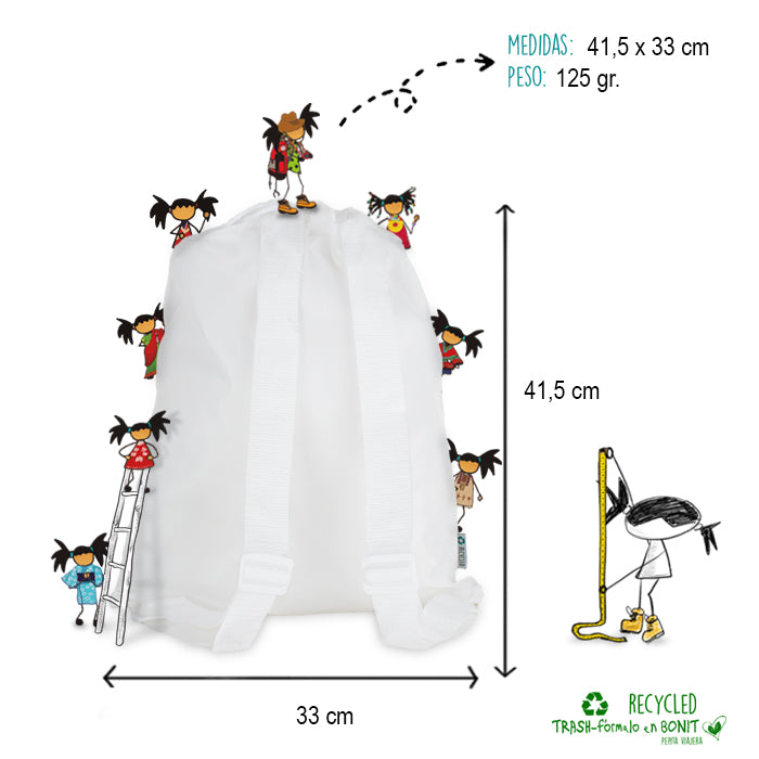 Mochila Blanda Saco Pepitas del Mundo