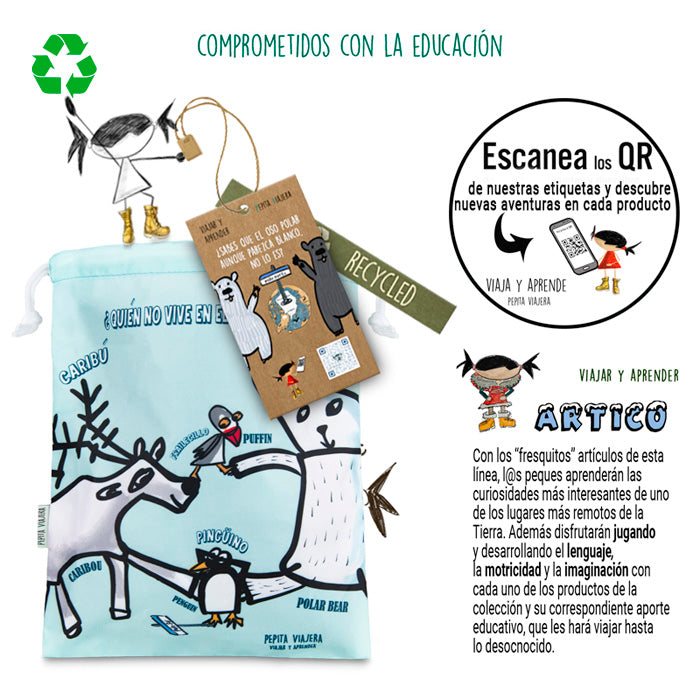 Bolsa de almuerzo reciclada Ártico