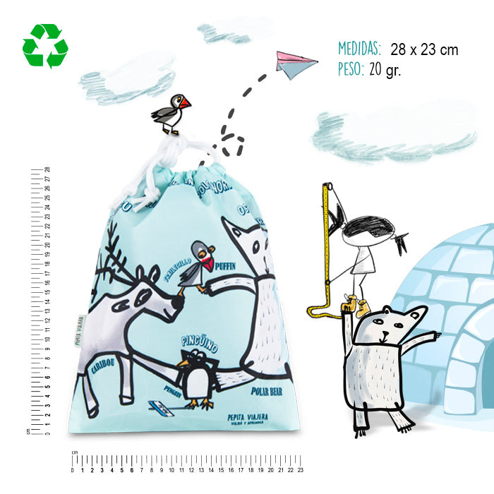 Bolsa de almuerzo reciclada Ártico