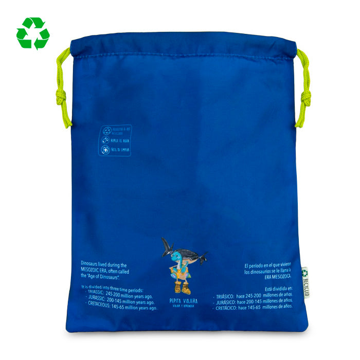Bolsa de almuerzo reciclada Dinosaurios