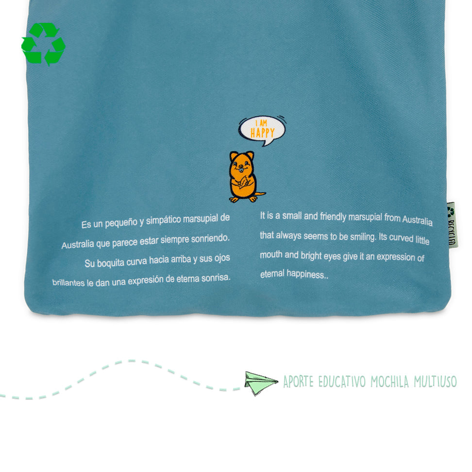 Pack Bolsas multiusos y Mochila blanda recicladas Animales Raros