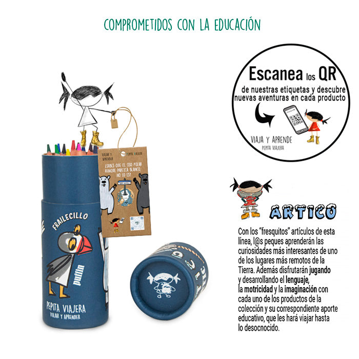 Papelería bonita tubo de pinturas Ártico