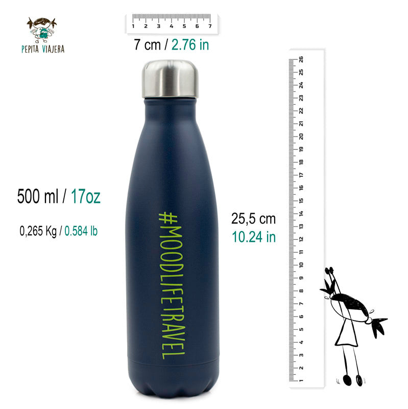 #Moodlifetravel Thermal Bottle - Black