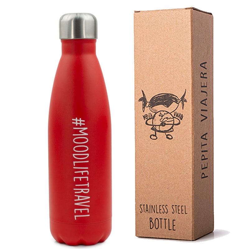 Botella Térmica #Moodlifetravel - Rojo