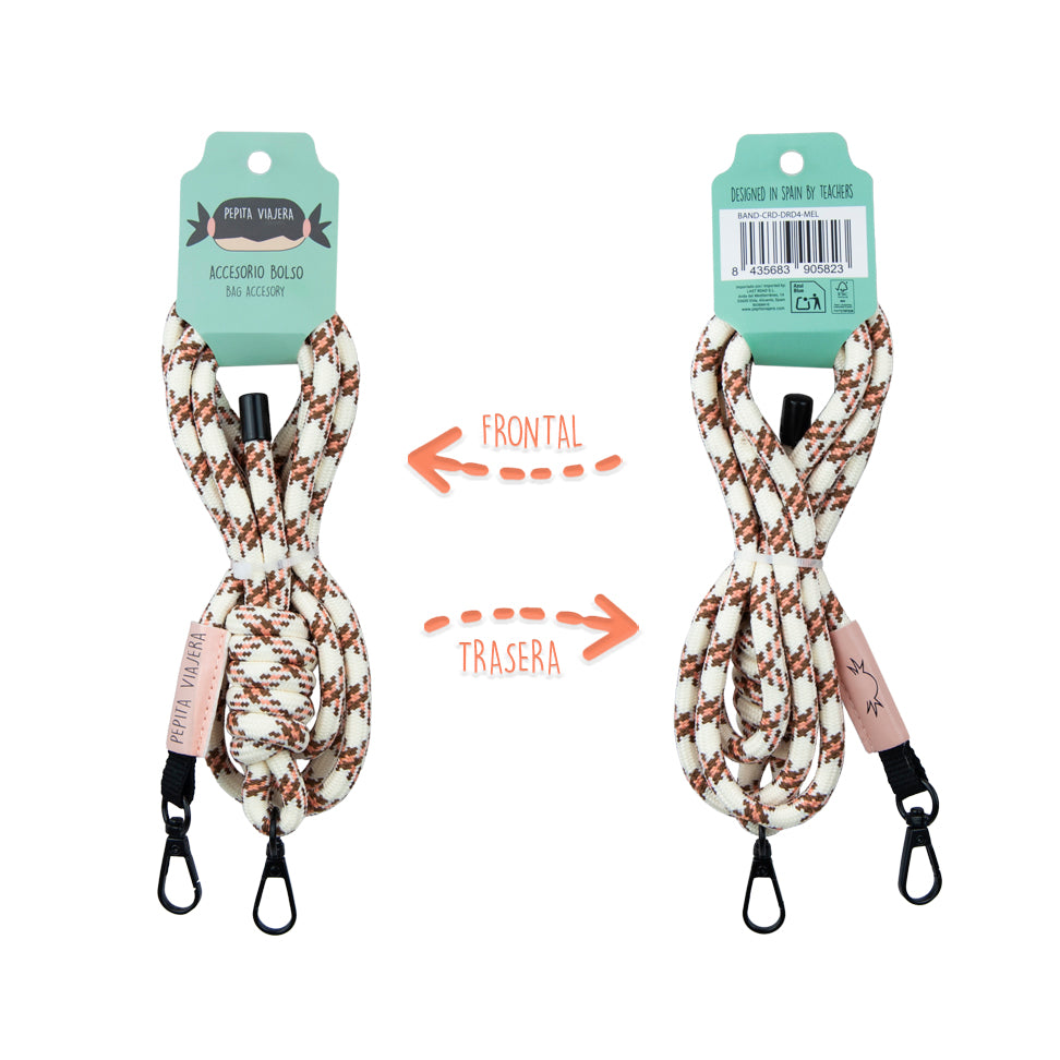 Bandolera cuerda DRD4-7R Melocotón para Bolso de Mano