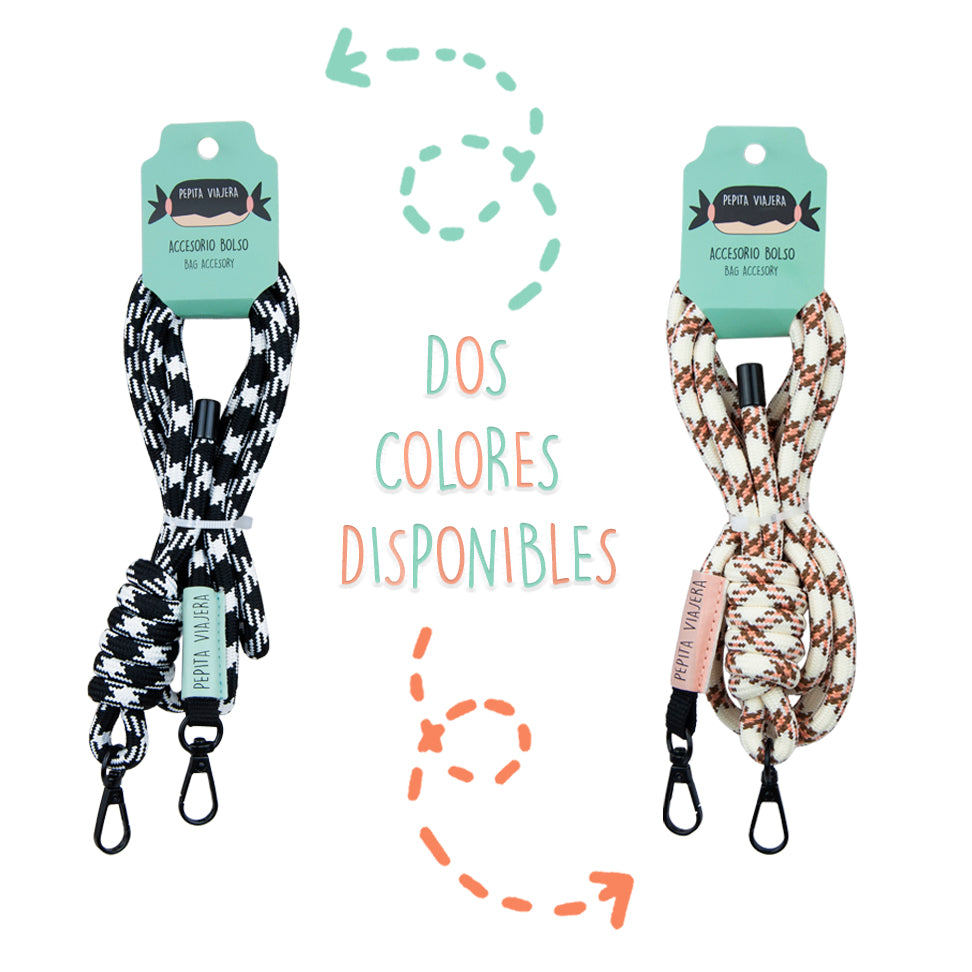 Bandolera cuerda DRD4-7R Negro para Bolso de Mano