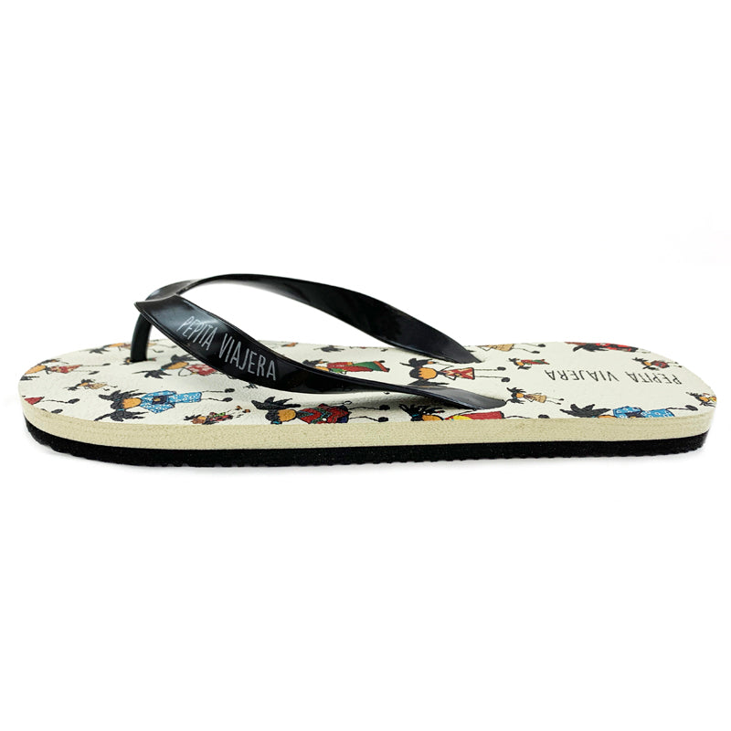 Pack Beach con Chanclas, Botella Térmica y Mochila blanda Pepitas del Mundo