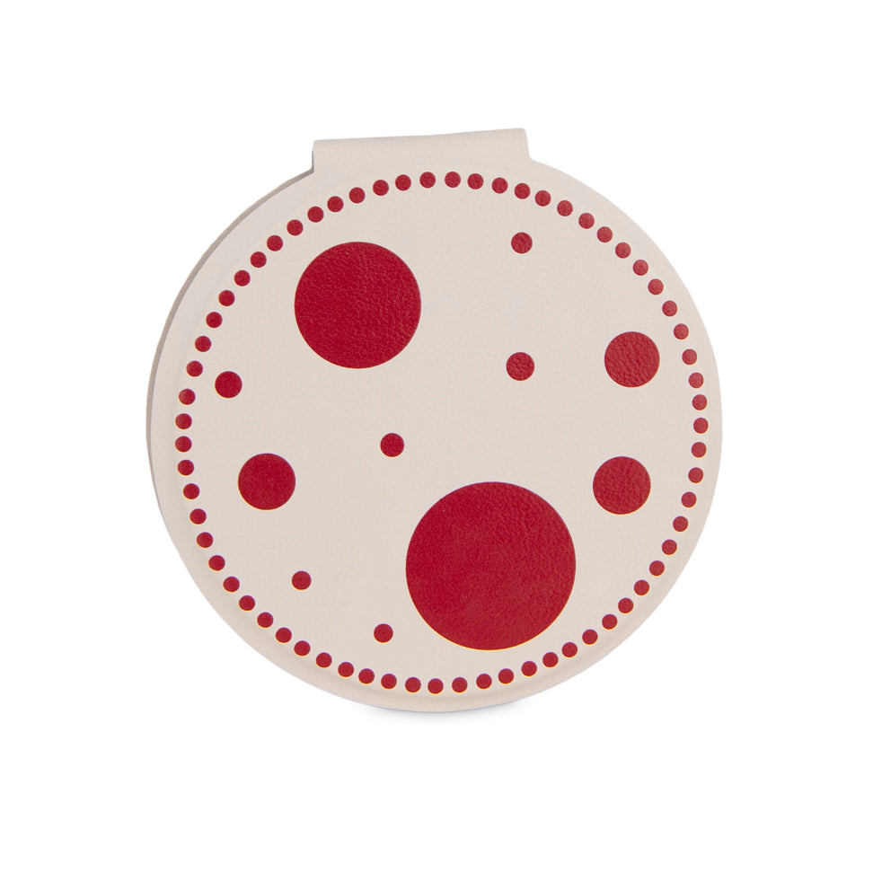 Espejo compacto irrompible de acero inoxidable Pepikusama beige