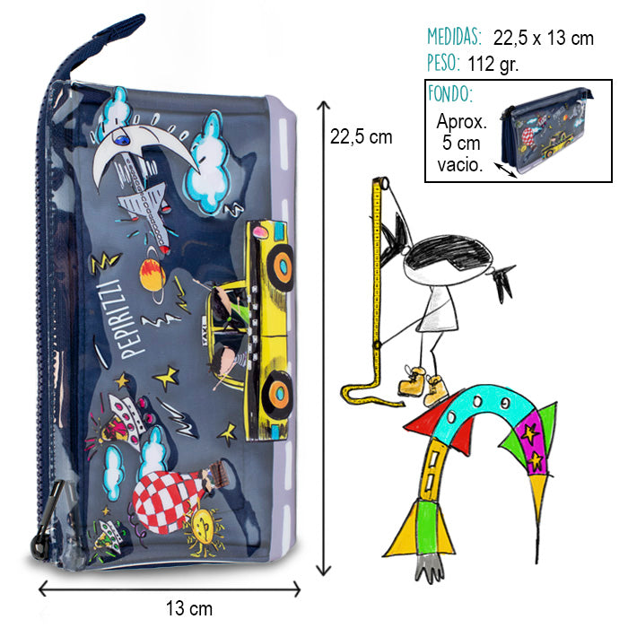 Portatodo estuche triple Pepirizzi