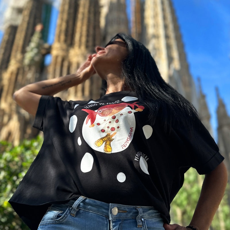 Camiseta Pepikusama Oversize Negra