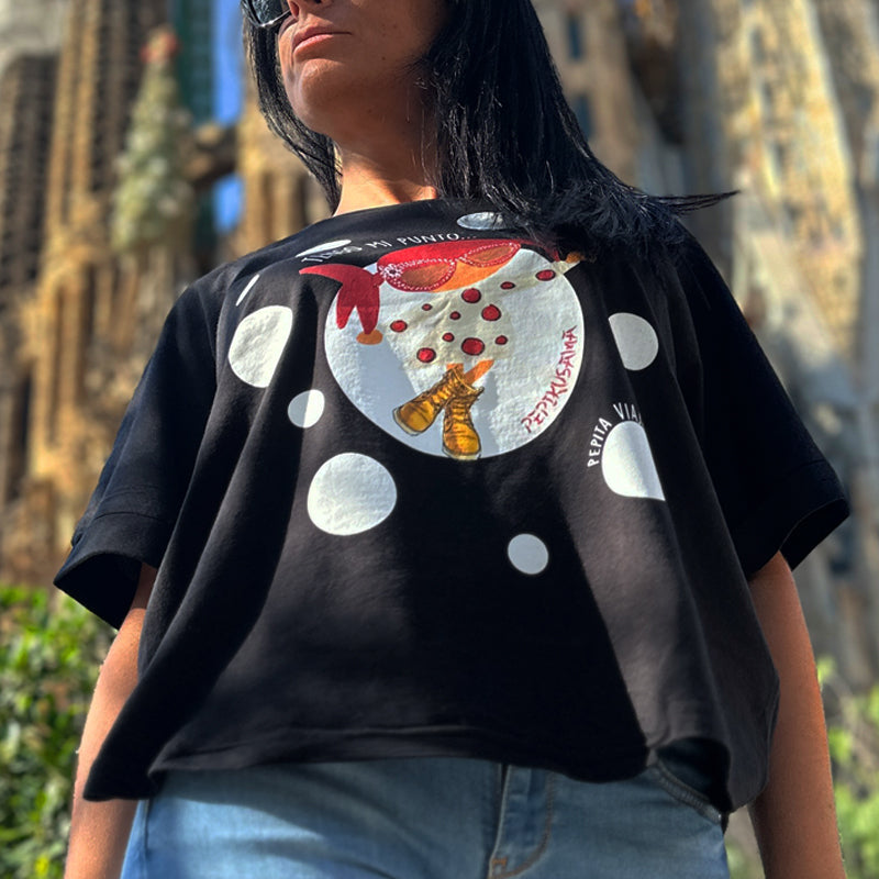 Camiseta Pepikusama Oversize Negra