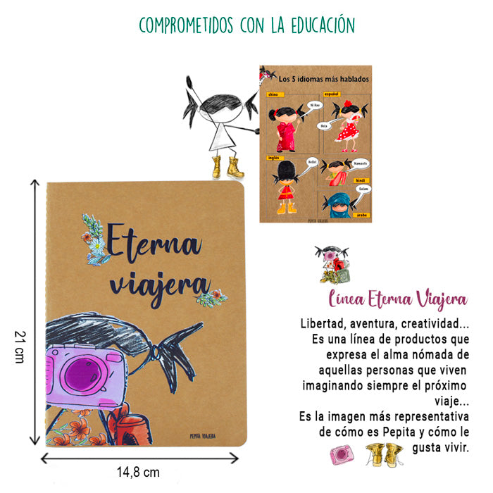 Libreta Kraft A5 Eterna Viajera