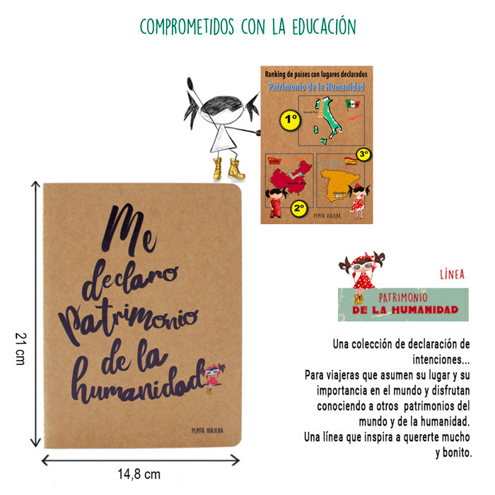 Libreta Kraft A5 Me Declaro Patrimonio de la Humanidad