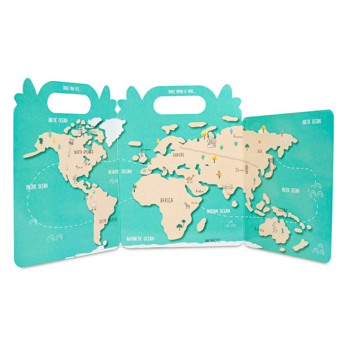 Libro de pegatinas educativo Saludos del Mundo