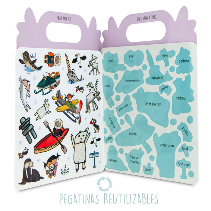 Libro de pegatinas educativo Ártico