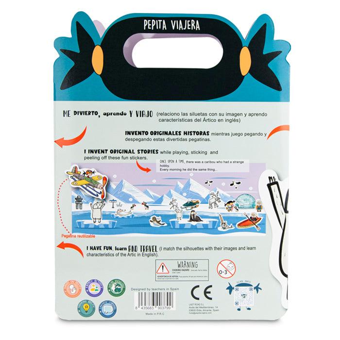 Libro de pegatinas educativo Ártico