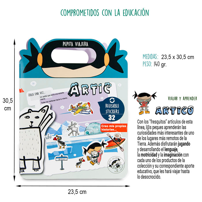 Libro de pegatinas educativo Ártico