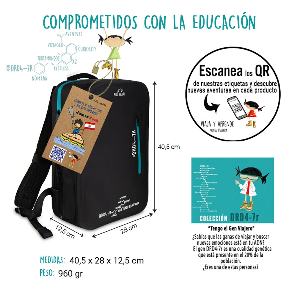 Mochila de viaje impermeable DRD4-7R