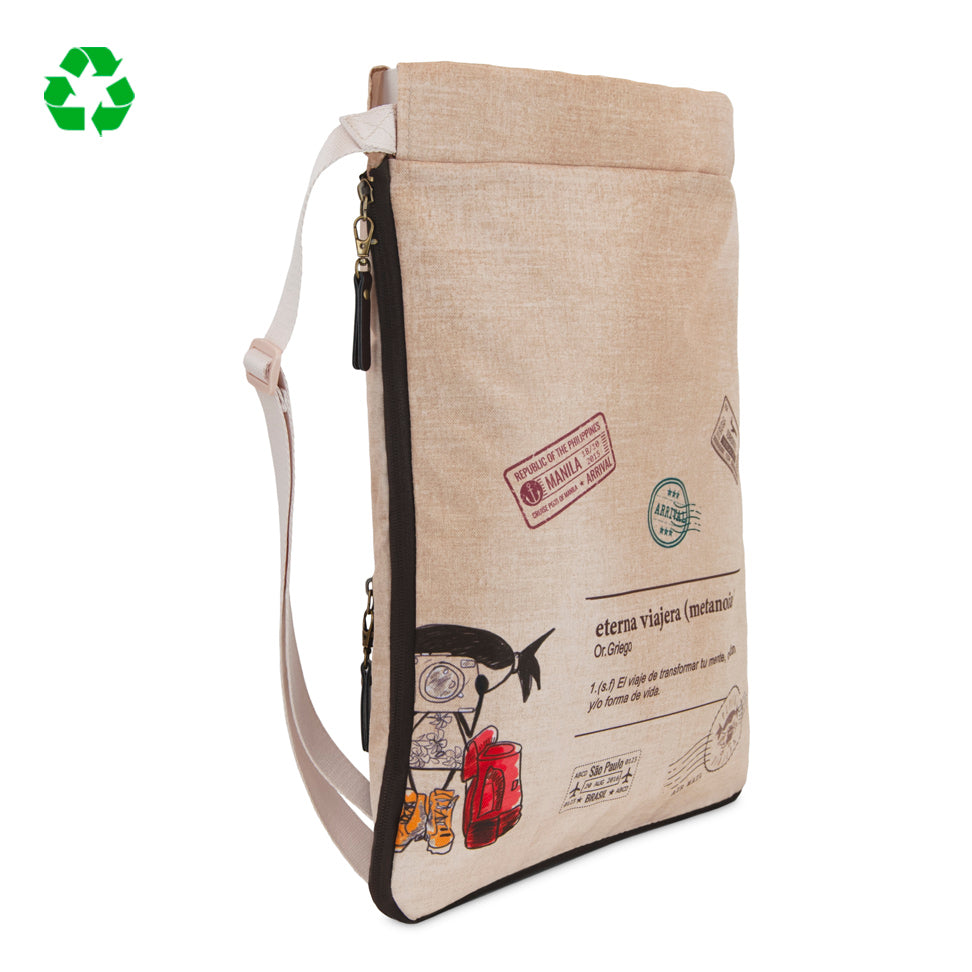 Mochila saco con fuelle expandible Eterna Viajera