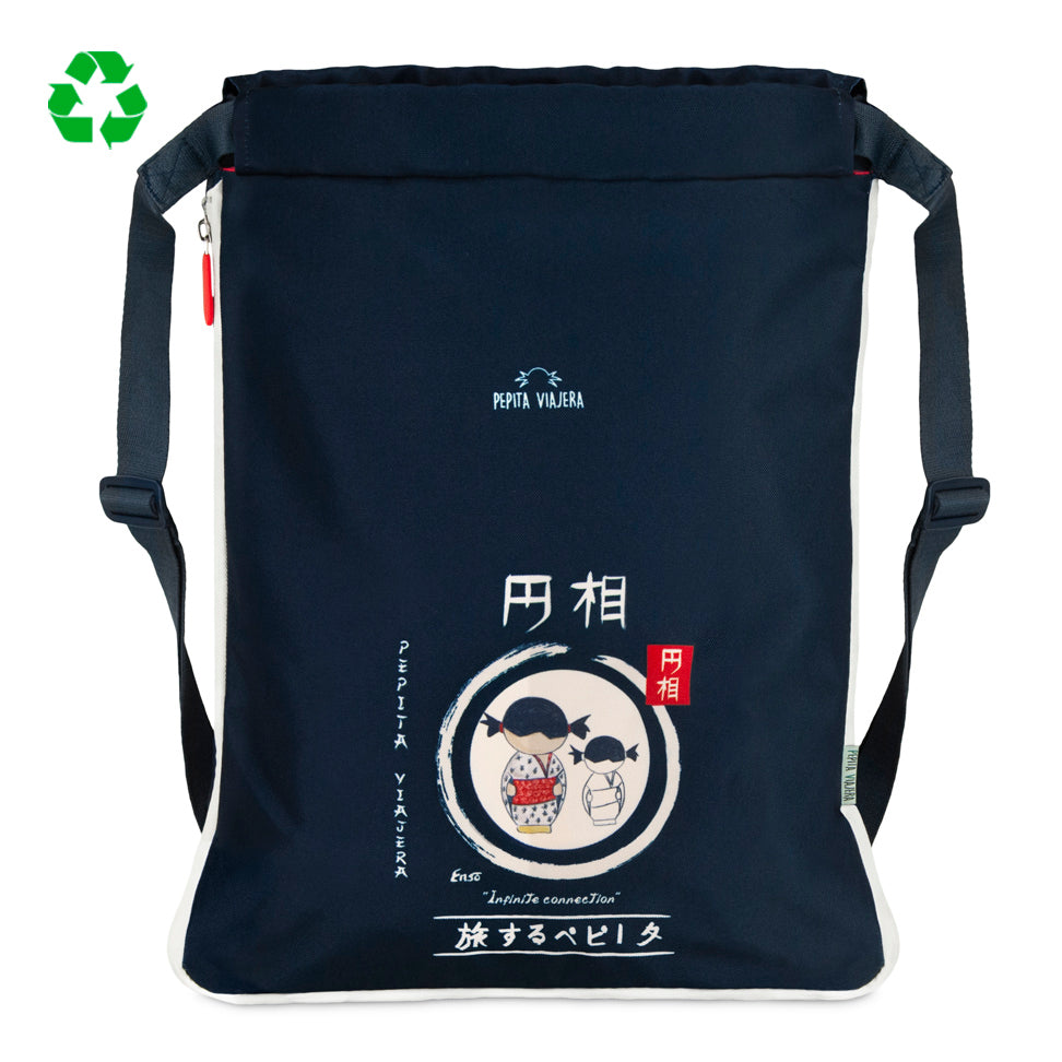 Mochila saco con fuelle expandible Japón