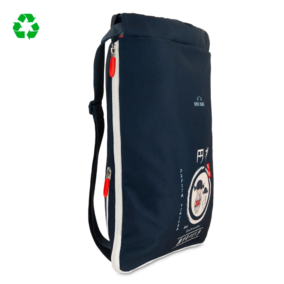 Mochila saco con fuelle expandible Japón