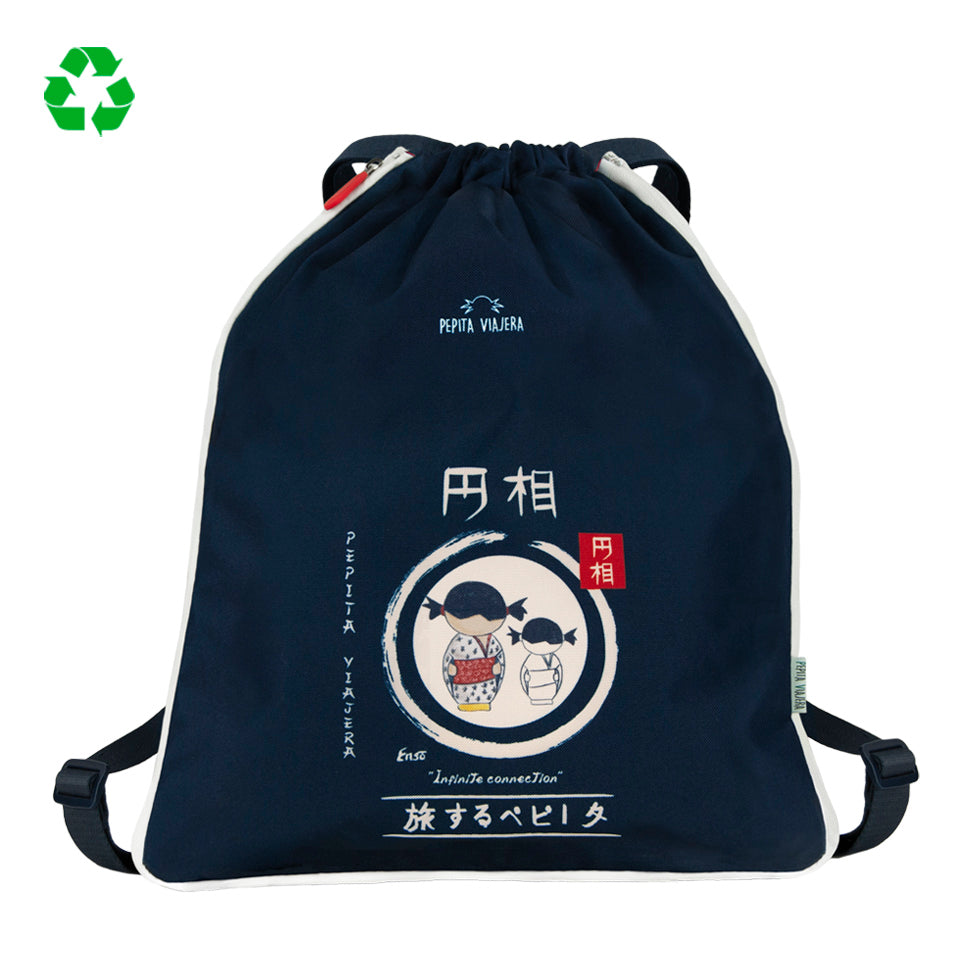 Mochila saco con fuelle expandible Japón