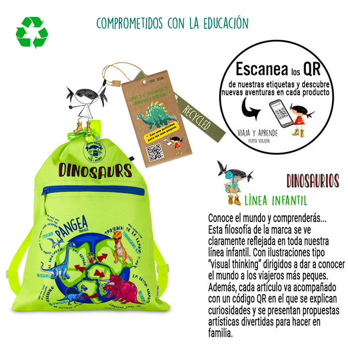 Mochila saco Dinosaurios