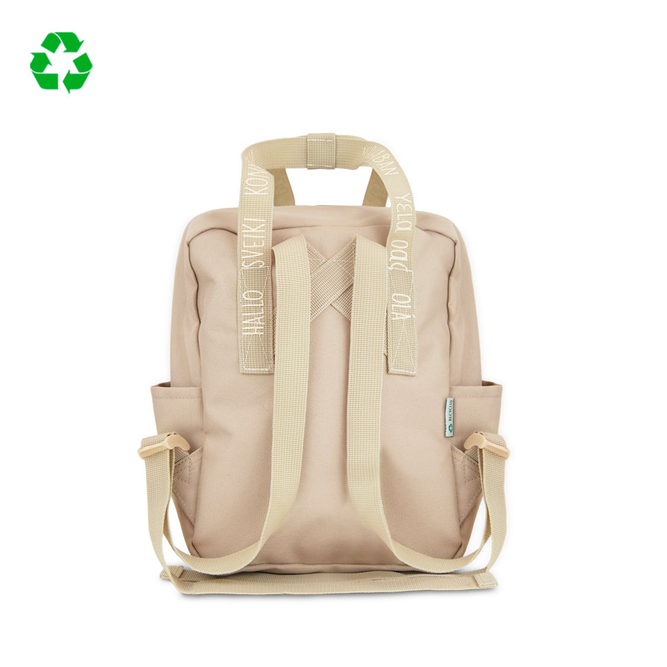 Mochila Mini saludos del mundo Camel