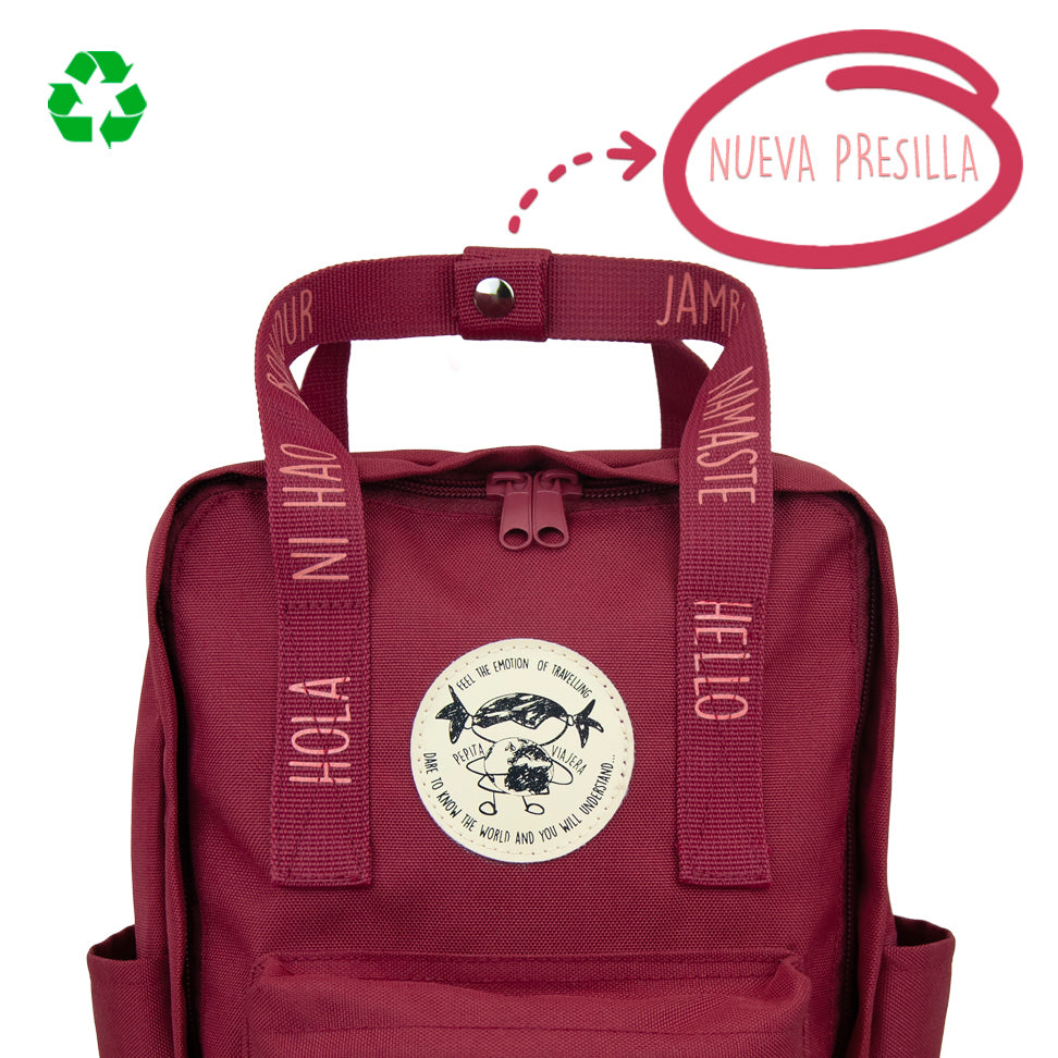 Mochila Mini saludos del mundo Roja