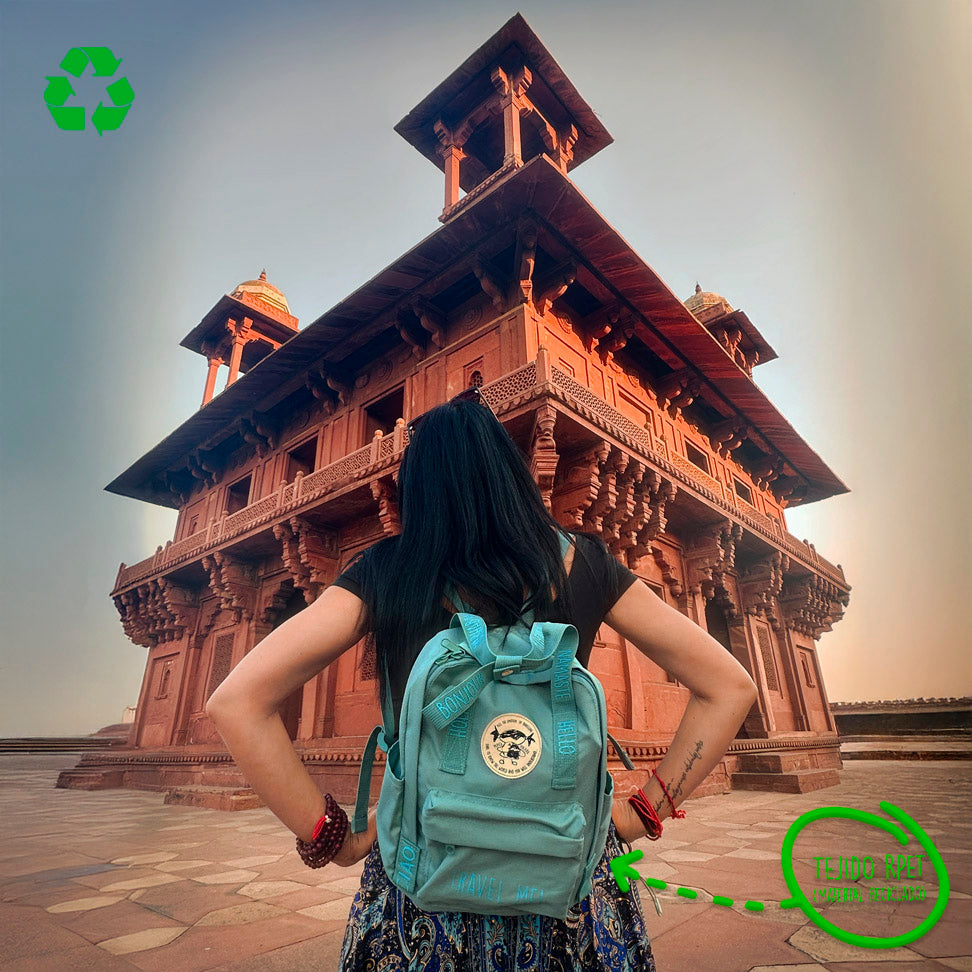 Mochila Mini saludos del mundo Aguamarina