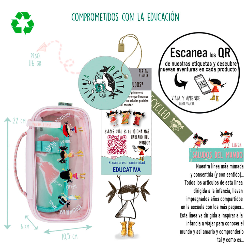 Neceser infantil Saludos del Mundo