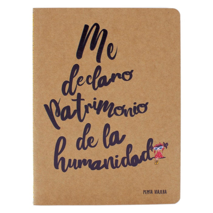 Libreta Kraft A5 Me Declaro Patrimonio de la Humanidad