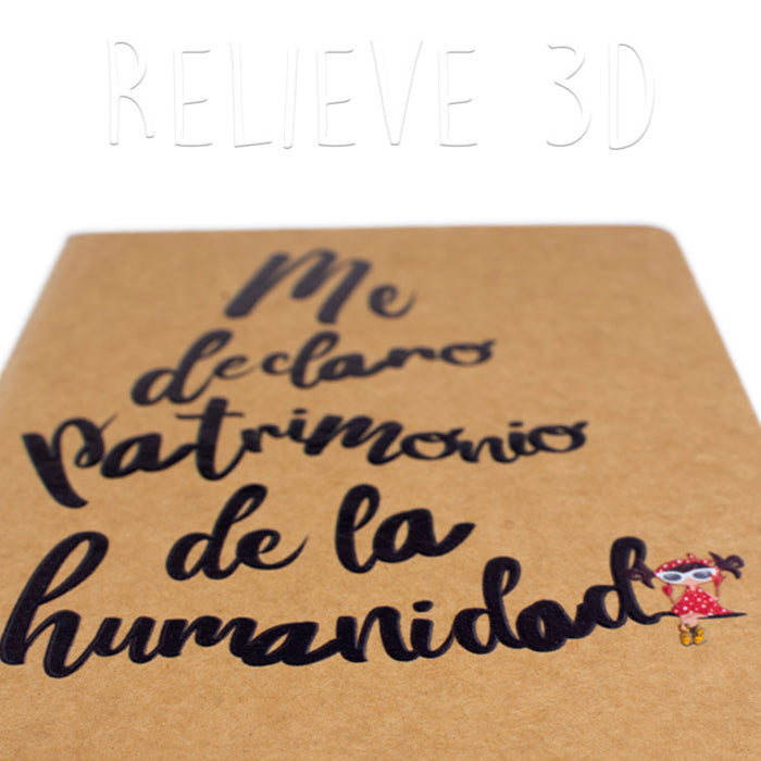 Libreta Kraft A5 Me Declaro Patrimonio de la Humanidad