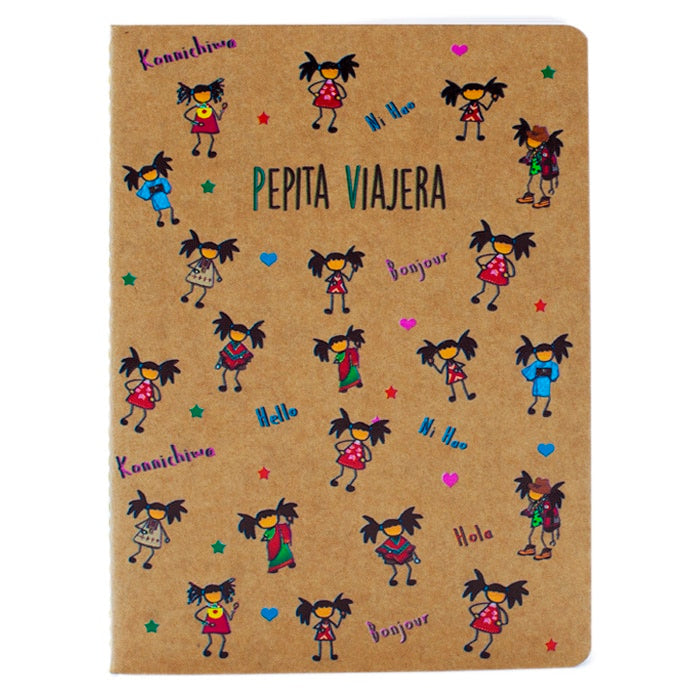 Libreta Kraft A5 Pepitas del Mundo