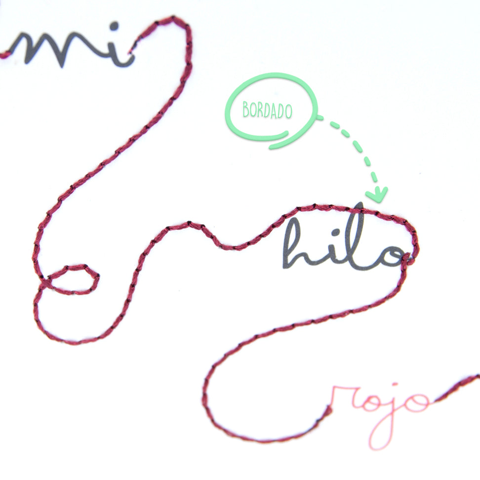 Cuaderno bordado deluxe Leyenda del Hilo Rojo