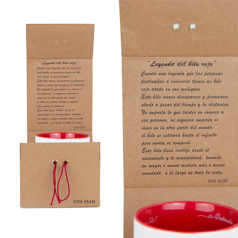 Pack Niji con cuaderno, vela, taza y botella del Hilo Rojo.