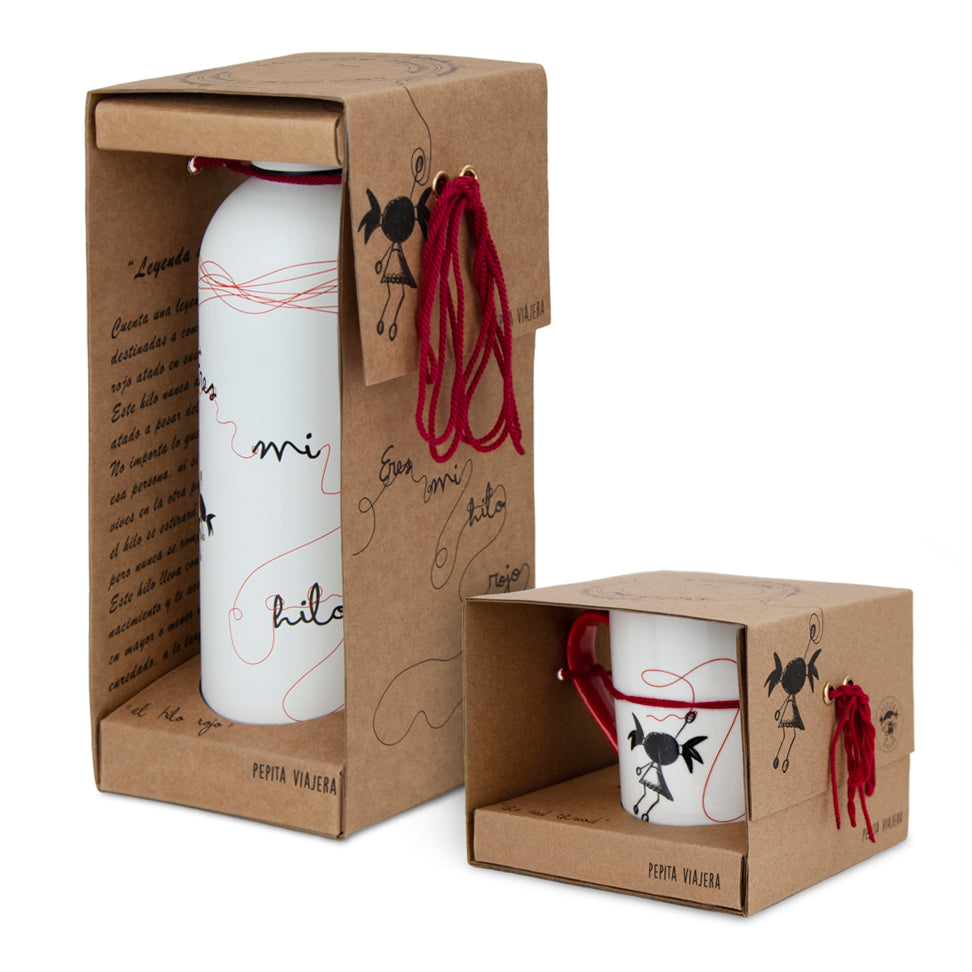 Pack Musubi-Taza + Botella Hilo Rojo