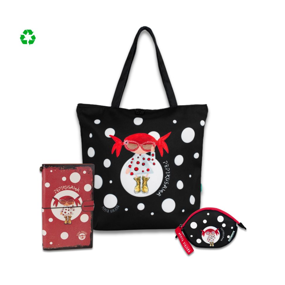 Pack Creatrip Pepikusama - Totebag + Monedero + Cuaderno de viaje