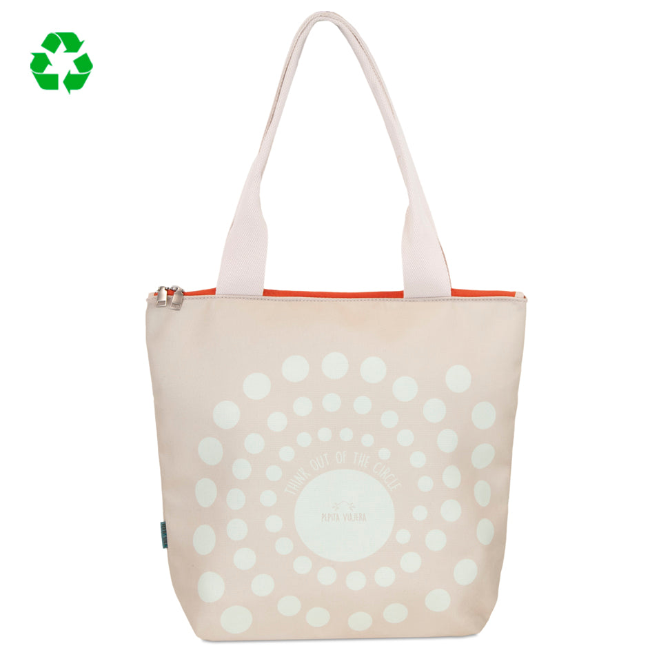 Pack tote, portatodo triple y monedero Pepikusama tapioca