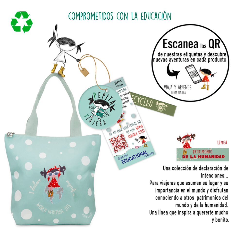 Tote bag Patrimonio de la Humanidad Verde en Inglés