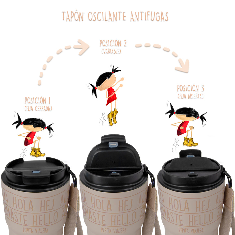 Vaso térmico de acero inoxidable Saludos del Mundo Camel