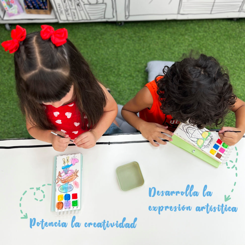 Libro para colorear con acuarelas Dinosaurios