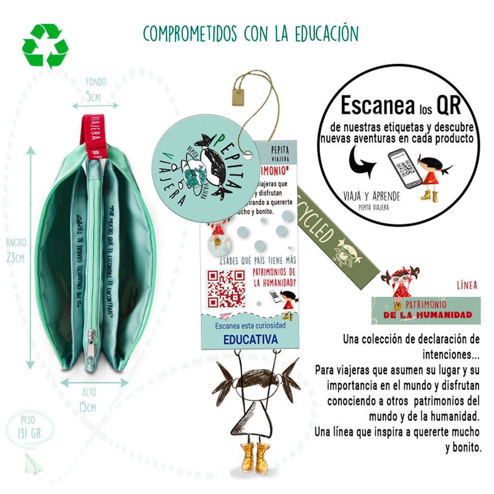 Triple pencil case I declare myself a World Heritage Site