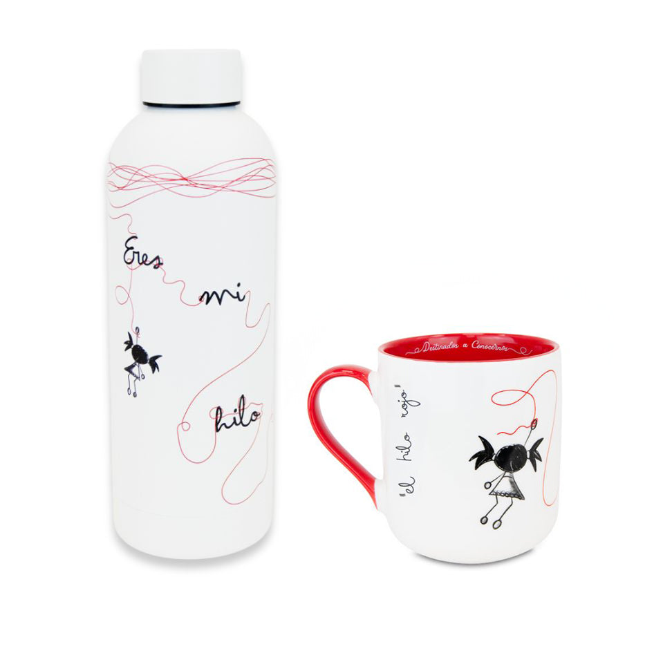 Pack Musubi-Taza + Botella Hilo Rojo